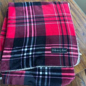 Victoria Secret Christmas Plaid Blanket.‎